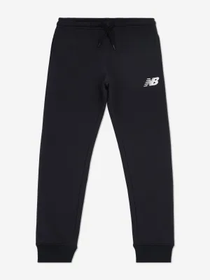 New Balance Jungen Brush Back Jogger mit gestapeltem Logo in Schwarz