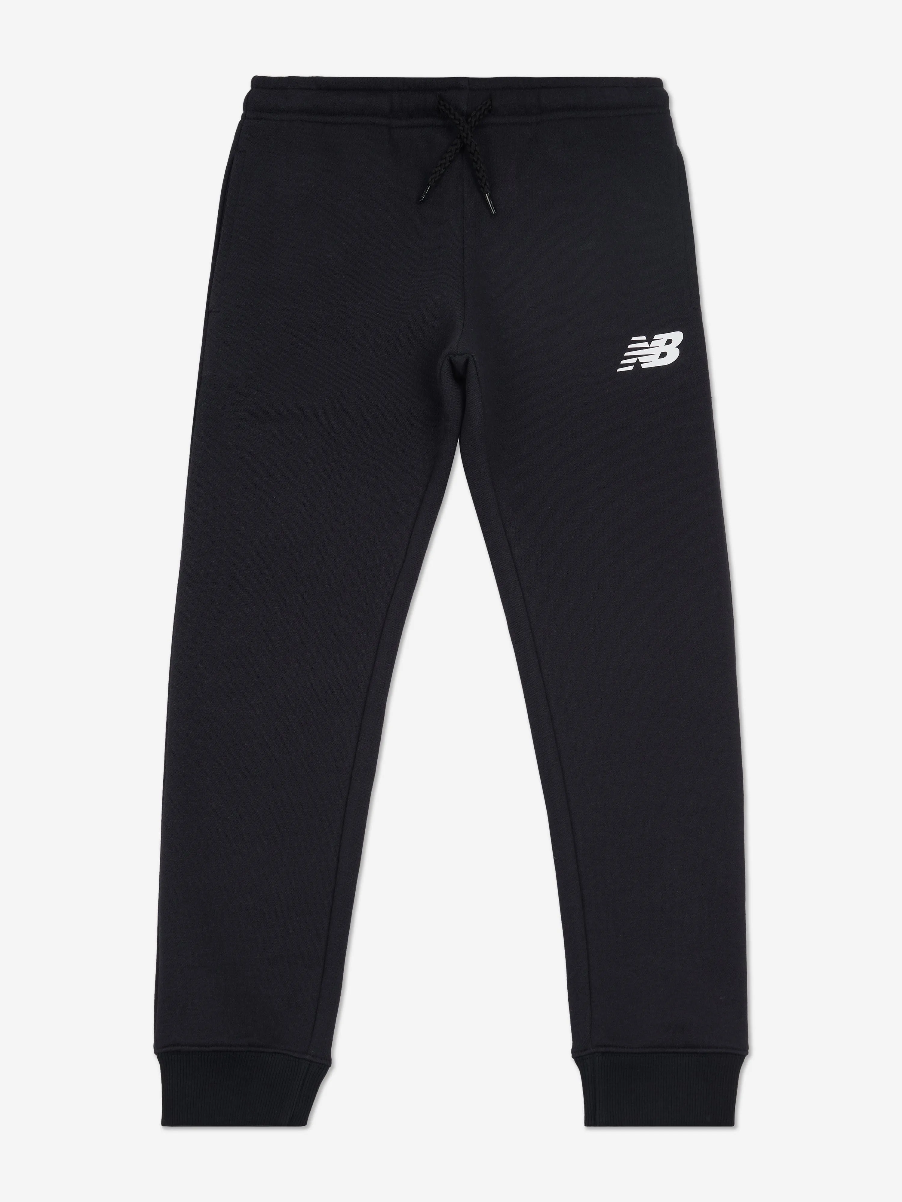 New Balance Jungen Brush Back Jogger mit gestapeltem Logo in Schwarz