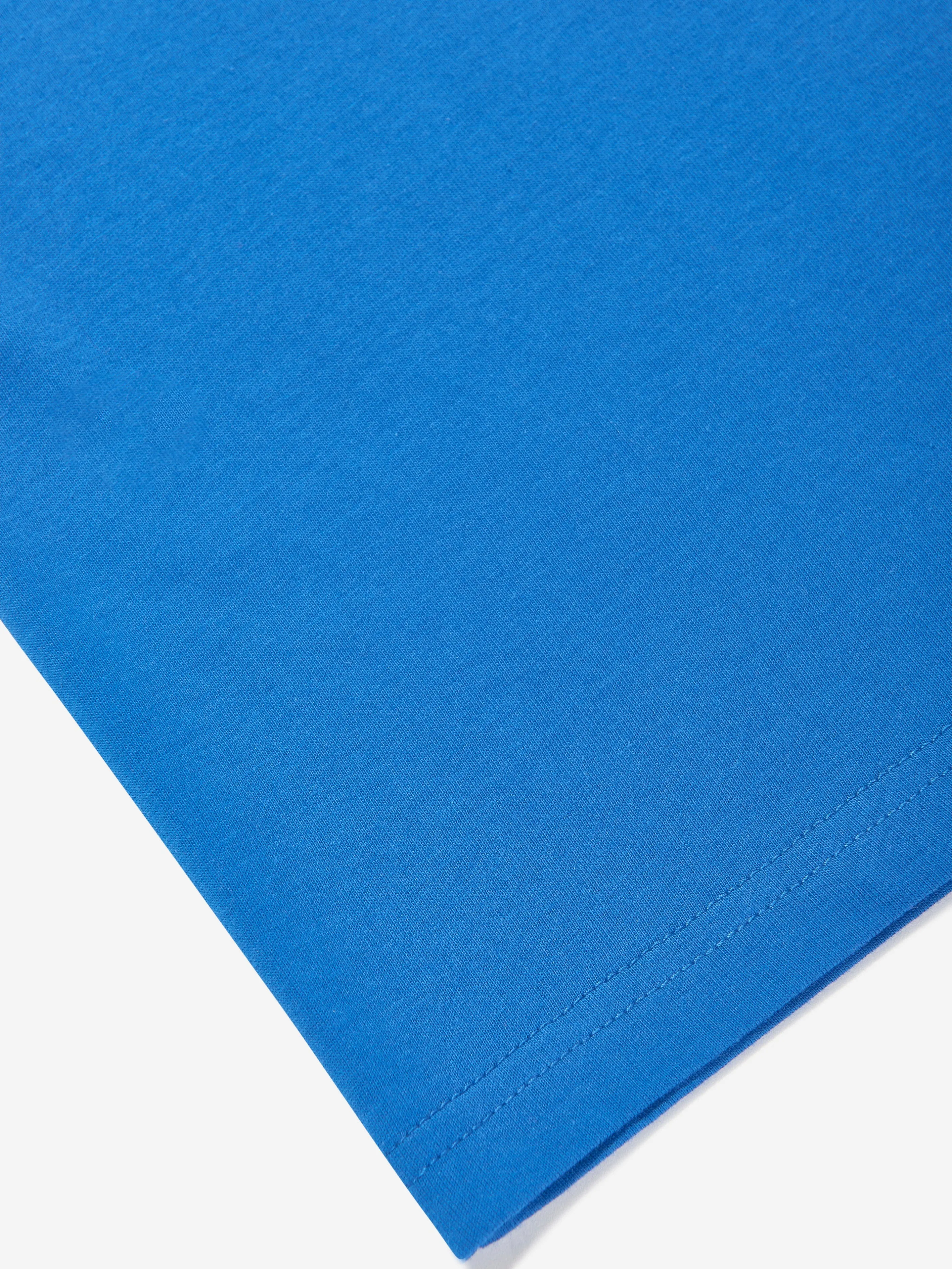 New Balance Jungen Trikot T-Shirt mit gestapeltem Logo in Blau