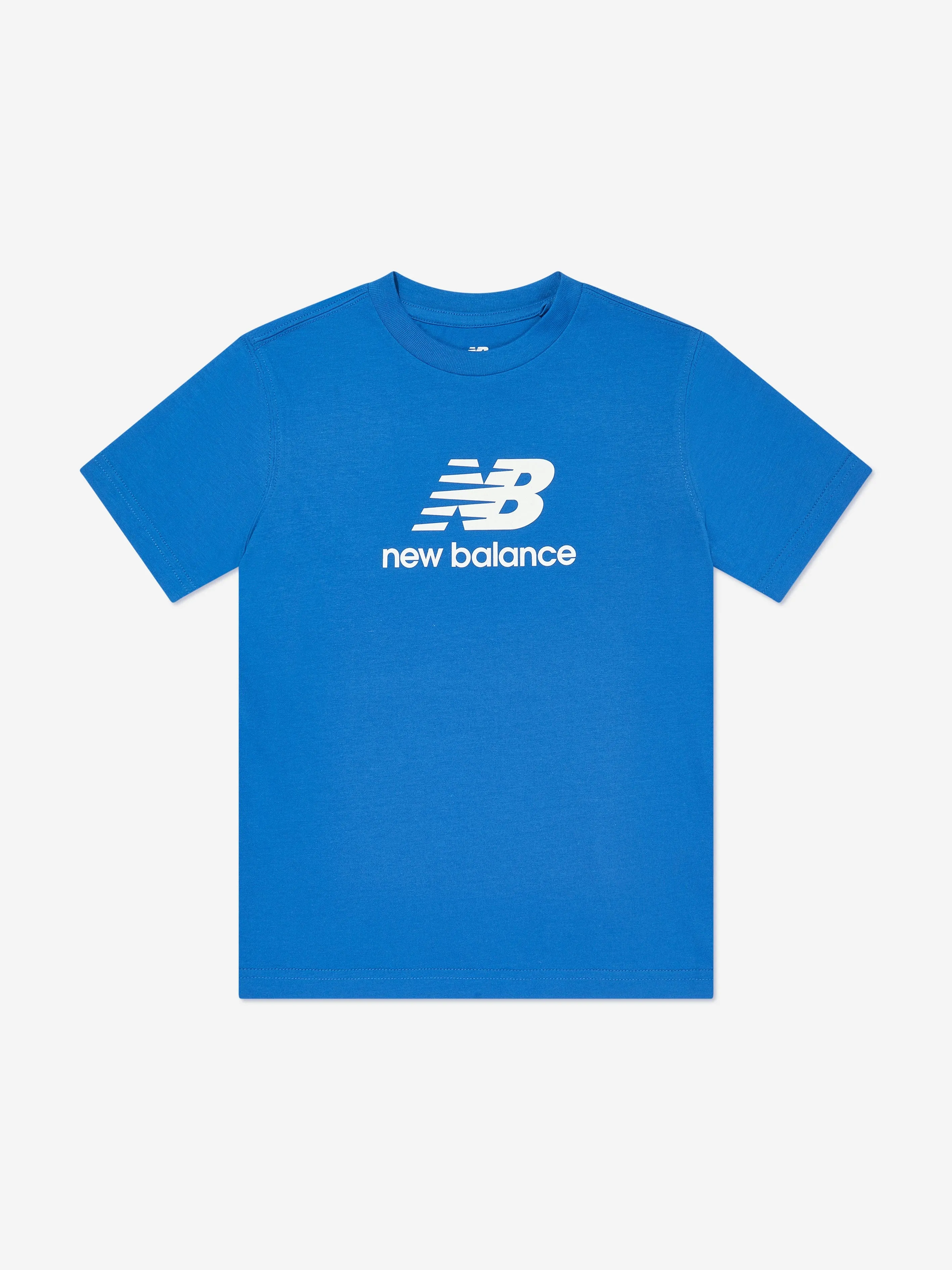 New Balance Jungen Trikot T-Shirt mit gestapeltem Logo in Blau