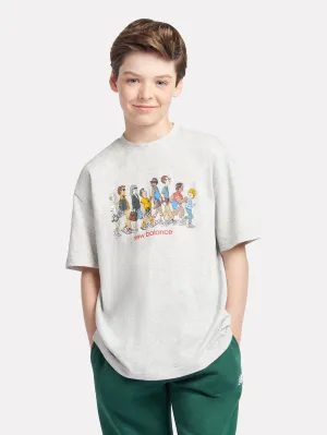 New Balance Jungen NB Queue T-Shirt in Grau