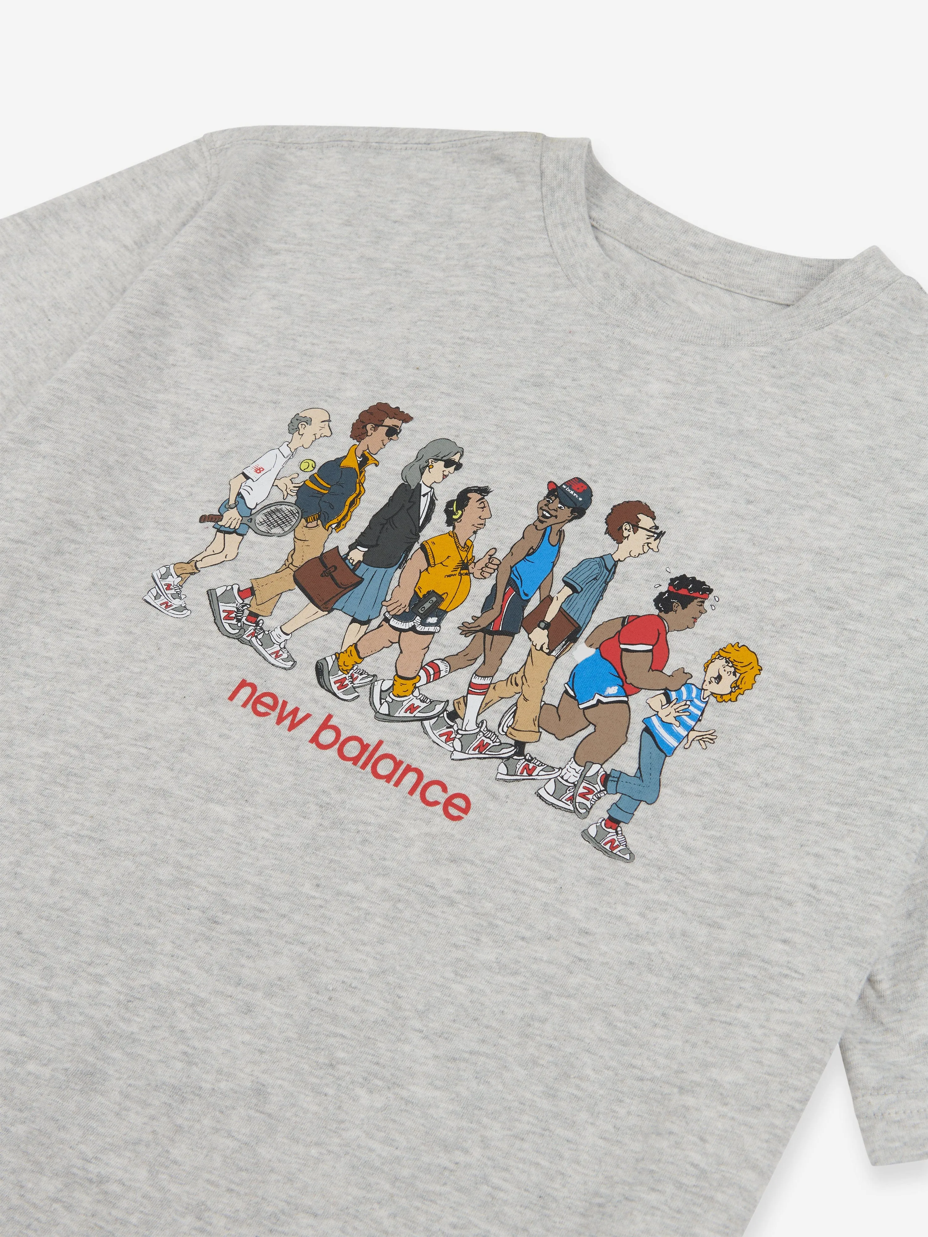 New Balance Jungen NB Queue T-Shirt in Grau