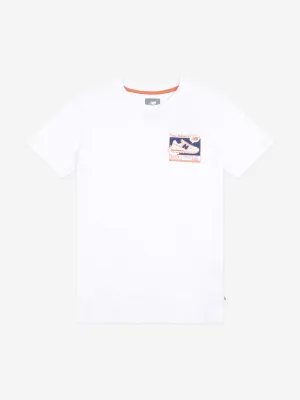 New Balance Jungen Trainingsschuhe Poster T-Shirt in Weiß