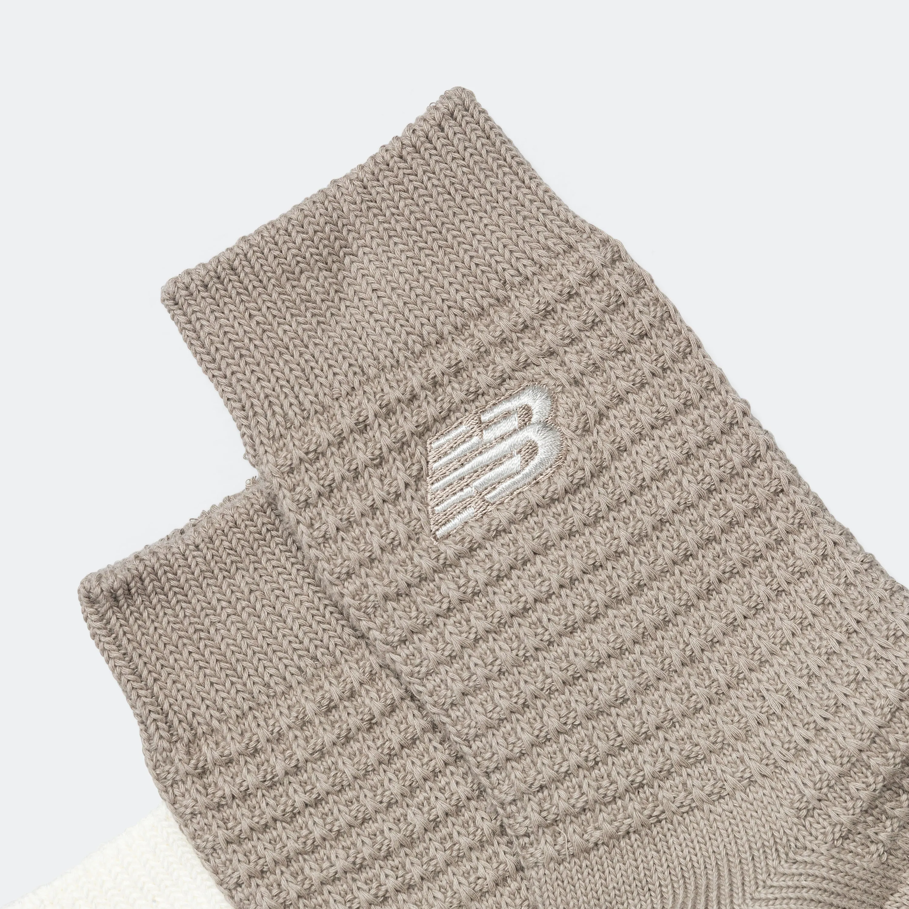 New Balance Kleidung Waffle Knöchelsocken 2er Pack - Grau/Weiß