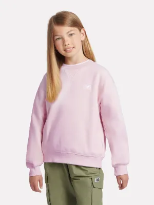 New Balance Mädchen Sweatshirt mit kleinem Rückseitenlogo in Pink