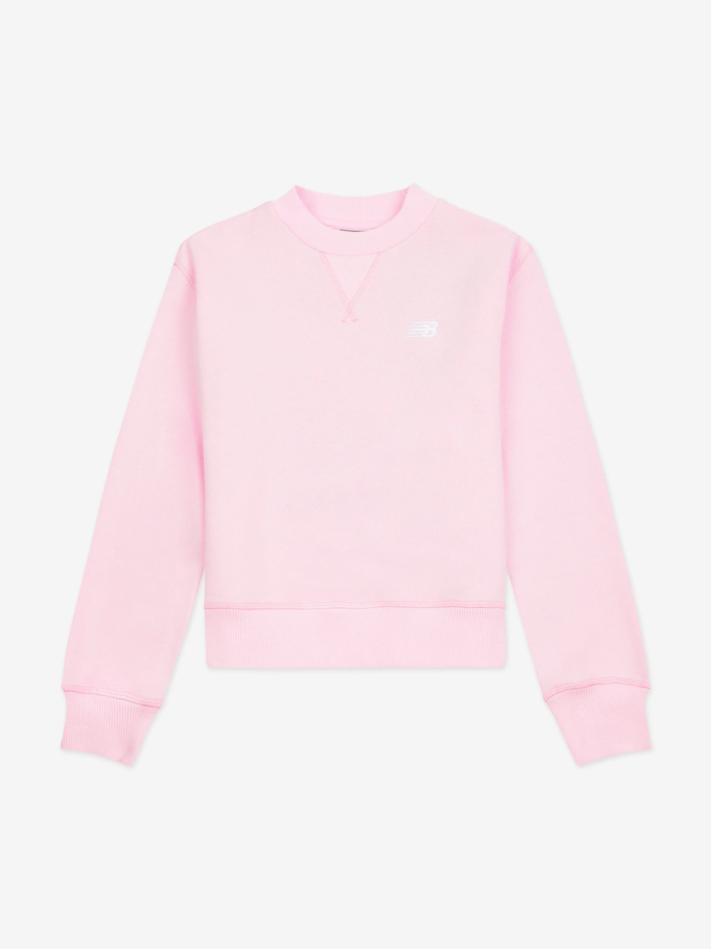 New Balance Mädchen Sweatshirt mit kleinem Rückseitenlogo in Pink