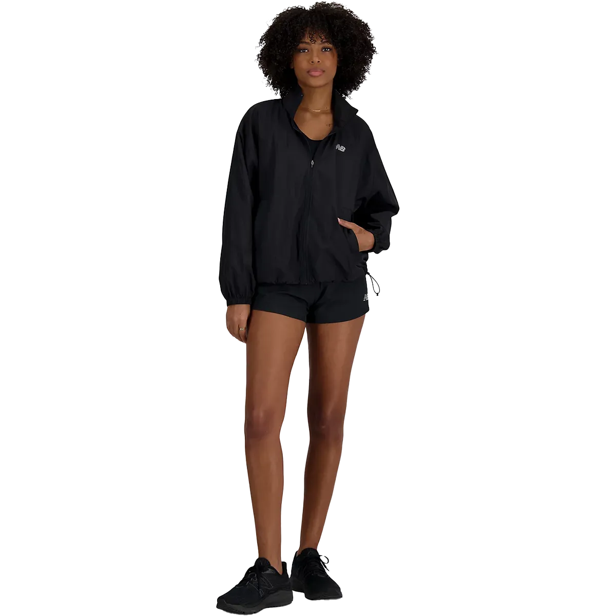 New Balance Damen Sportliche Packbare Jacke