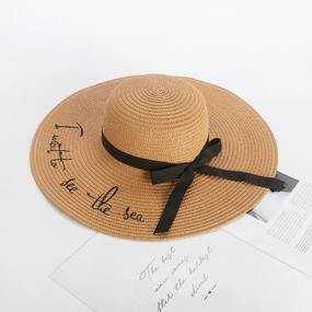New Sun Hat Women UV Protection Beach Wide Brim spring-straw-hat