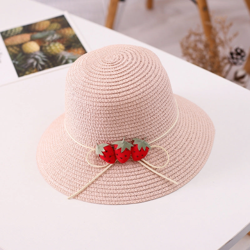 New Wide Brim Hat Girls' Sweet Bag Set Family Summer Vacation Beach