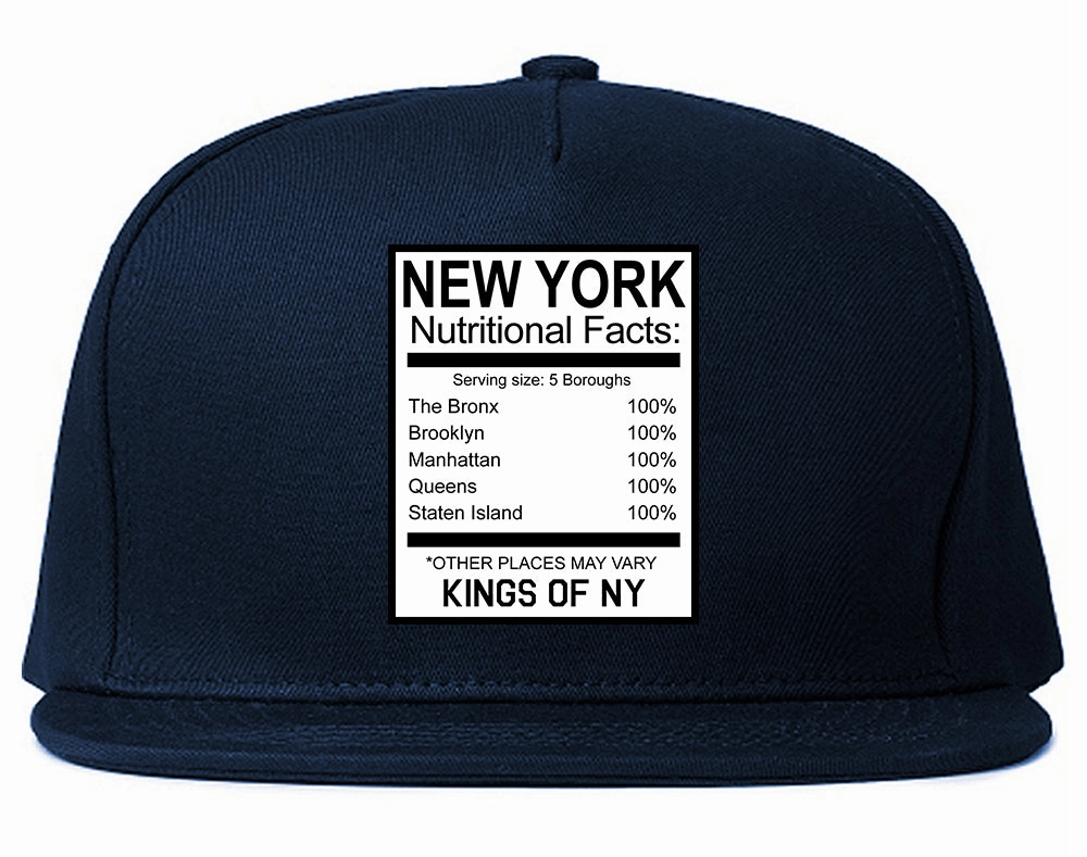New York Nutritional Facts Snapback Hat