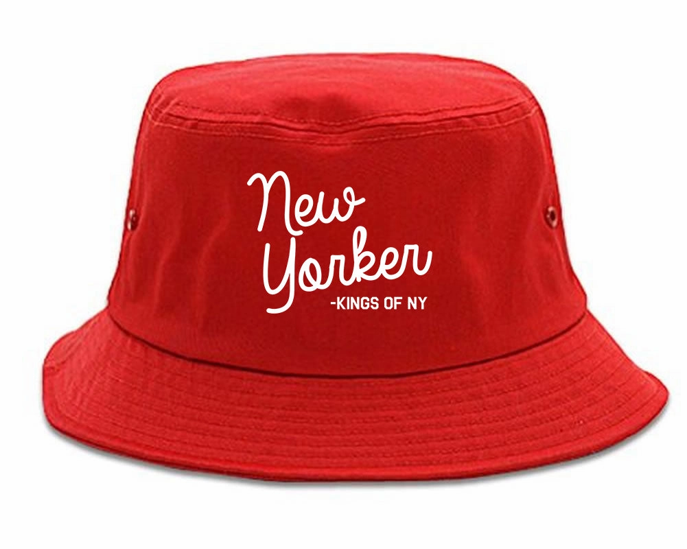 New Yorker Script Mens Bucket Hat