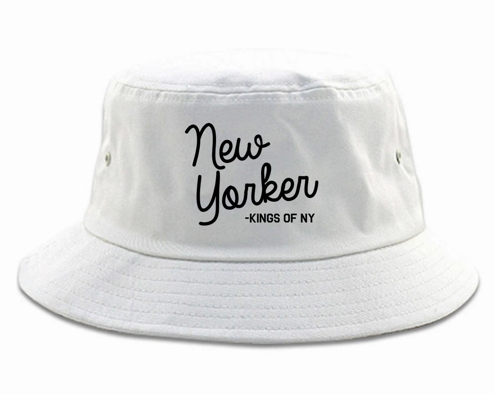 New Yorker Script Mens Bucket Hat