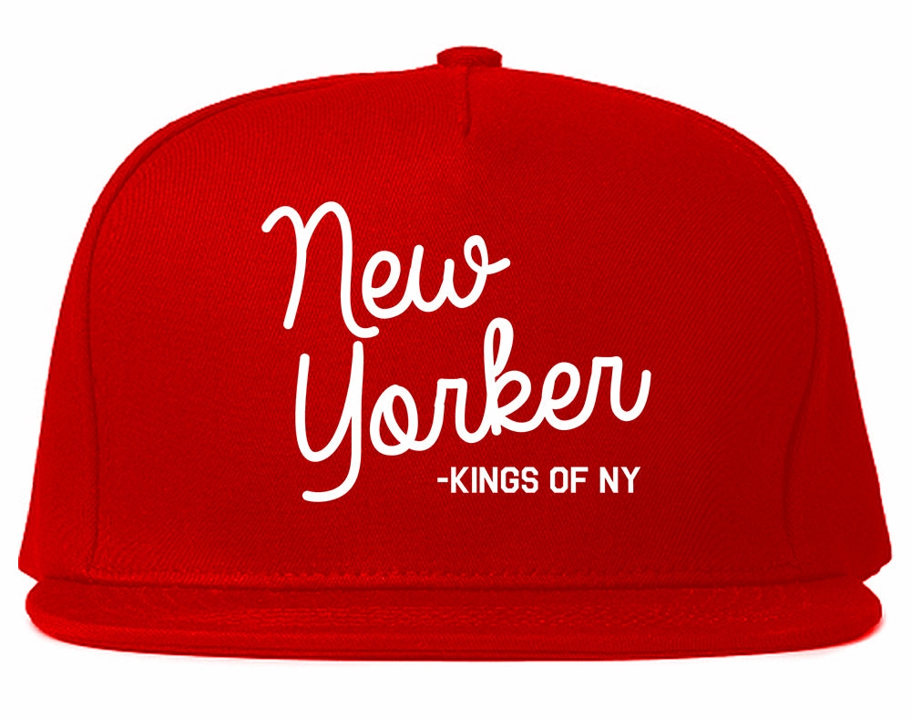 New Yorker Script Mens Snapback Hat
