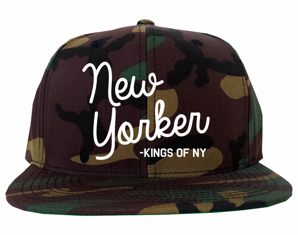 New Yorker Script Mens Snapback Hat