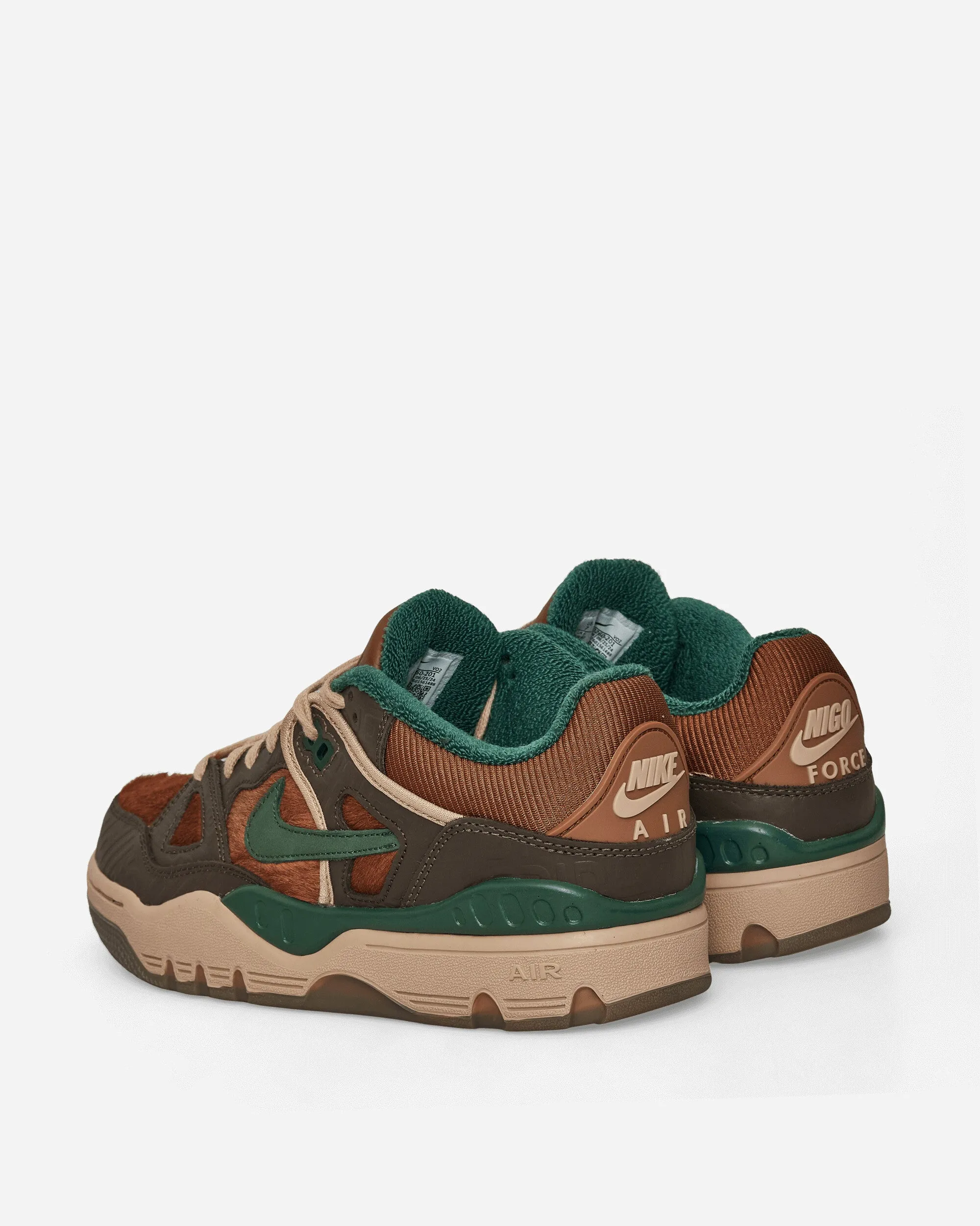 Nigo Air Force 3 Low Sneakers Barockbraun / Pekannuss