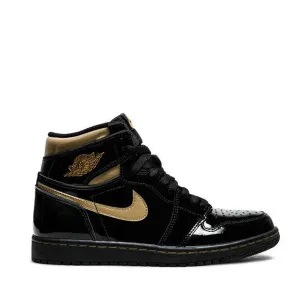 NIKE AIR JORDAN1 RETRO HIGH SCHWARZ METALLIC GOLD 2020 GS (NEU)