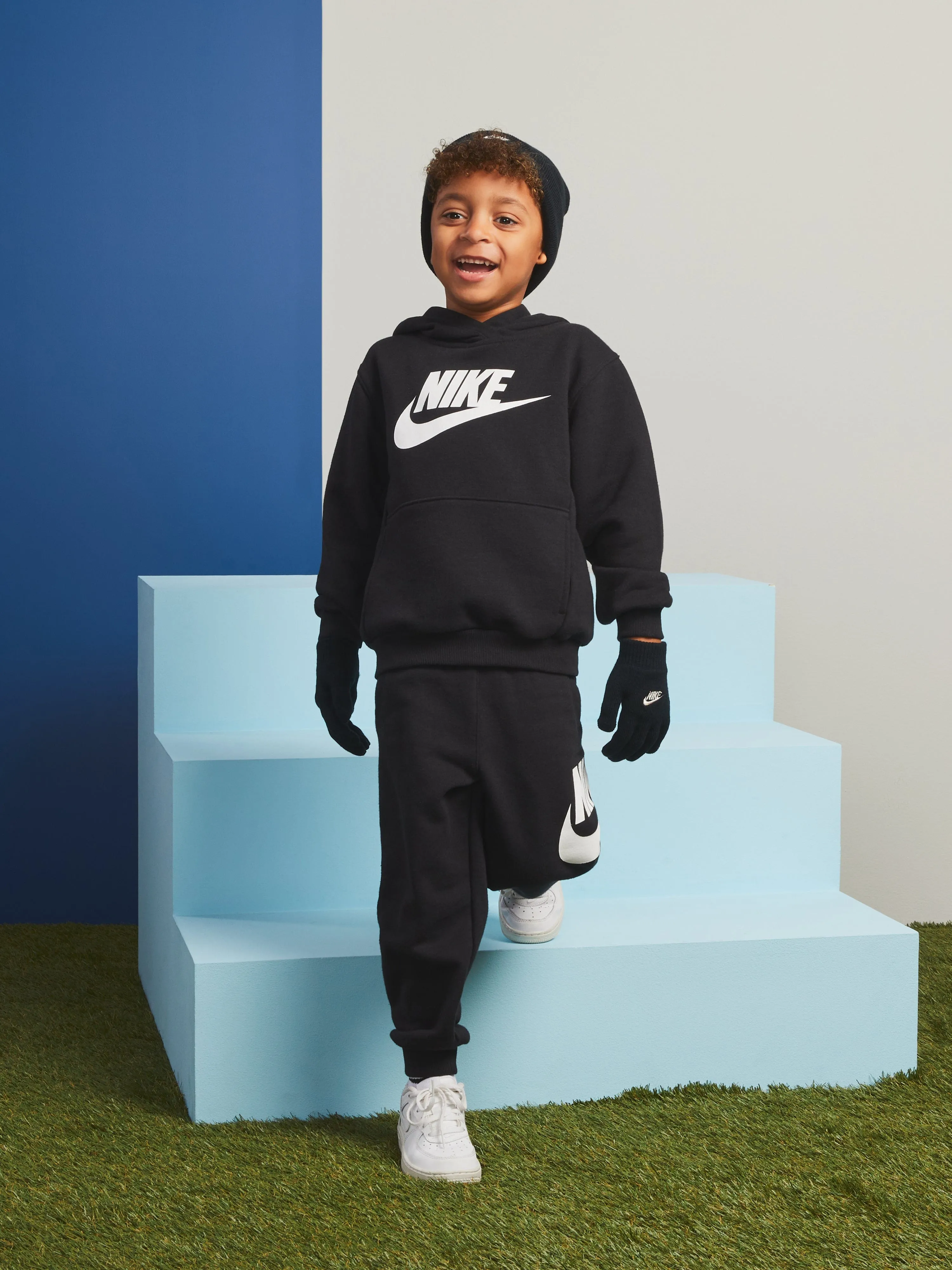 Nike Boys Club Fleece Trainingsanzug in Schwarz
