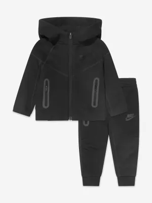 Nike Jungen Tech Fleece Kapuzen-Jogginganzug in Schwarz
