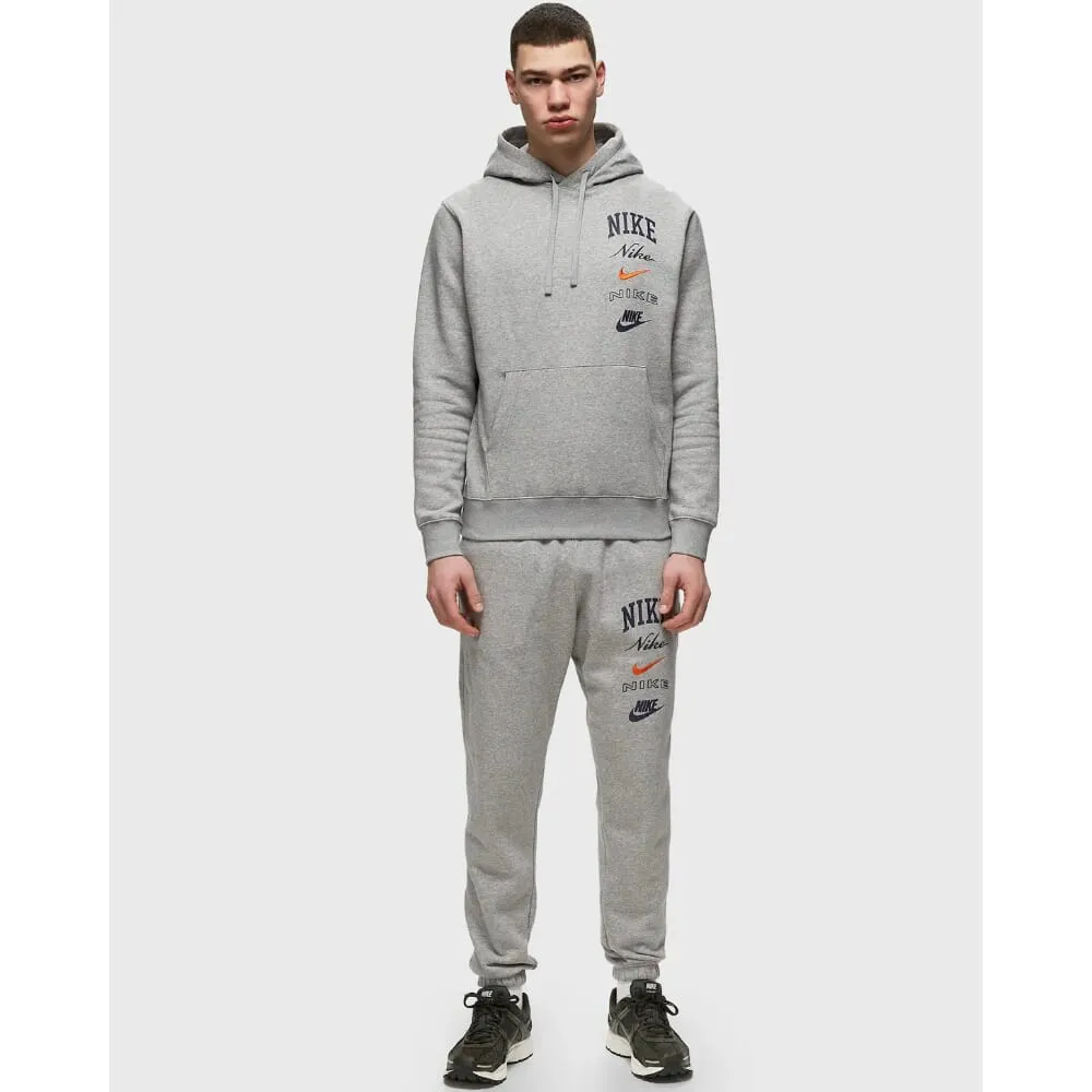 Nike Club Fleece Bundhose Dunkelgrau Meliert/Sicherheitsorange FN2643-063 Herren
