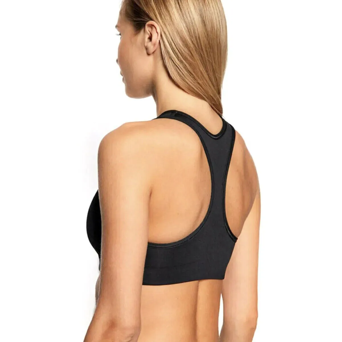 Nike Dri-Fit Swoosh DM0579-010 Sport-BH Damen XS Schwarz Mittelstützend APP612