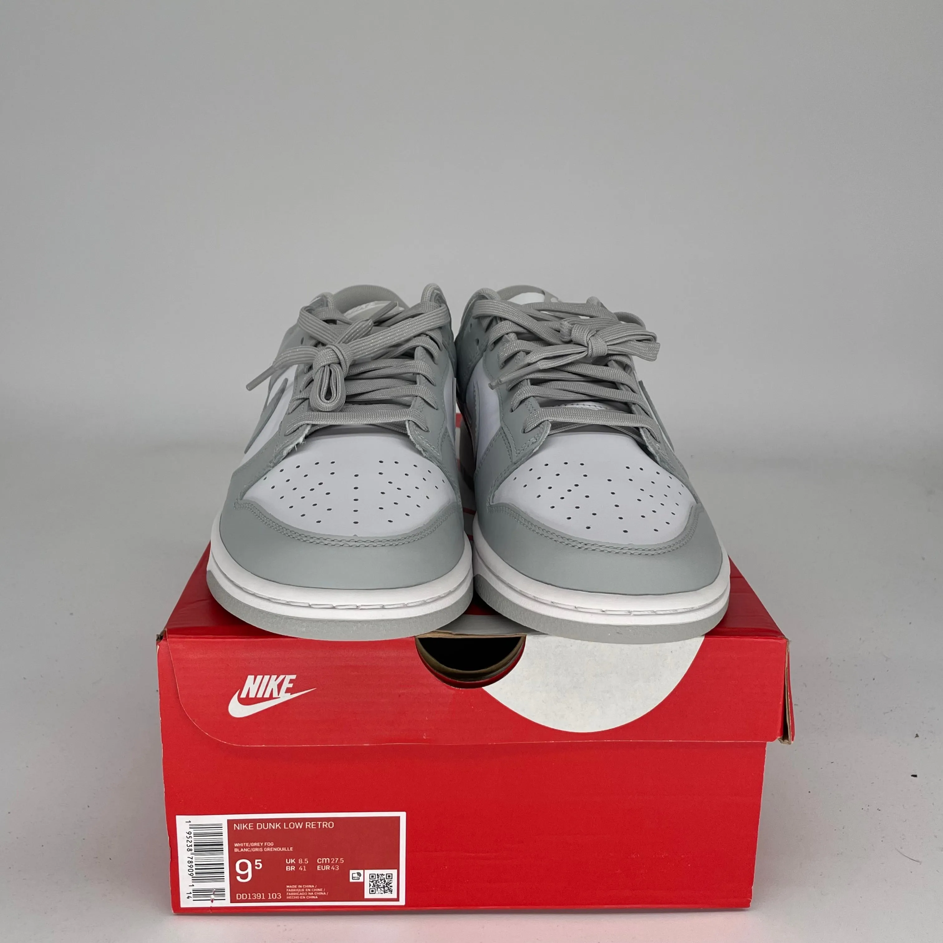 NIKE DUNK LOW GRAUER NEBEL GRÖSSE 9.5 DD1391-103
