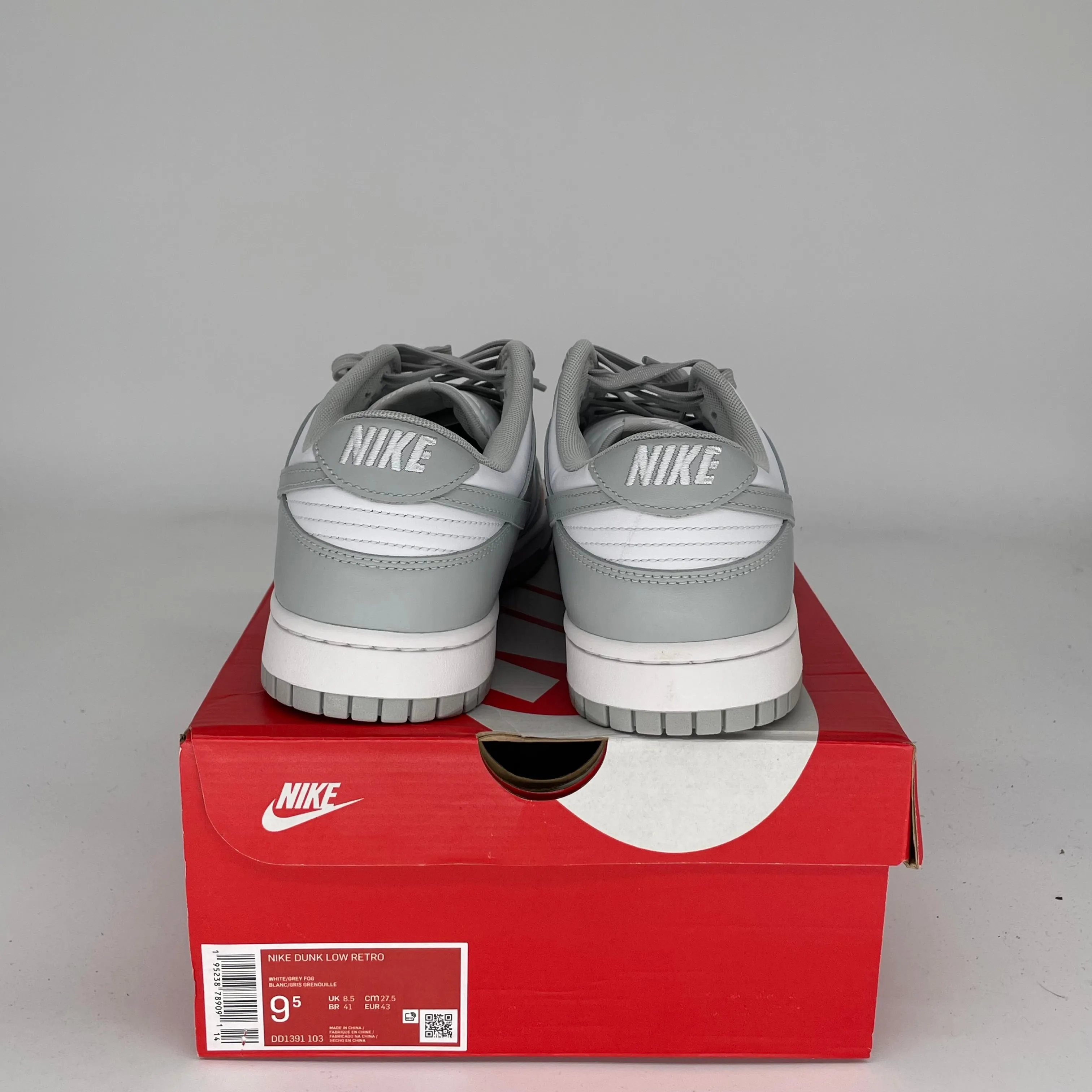NIKE DUNK LOW GRAUER NEBEL GRÖSSE 9.5 DD1391-103