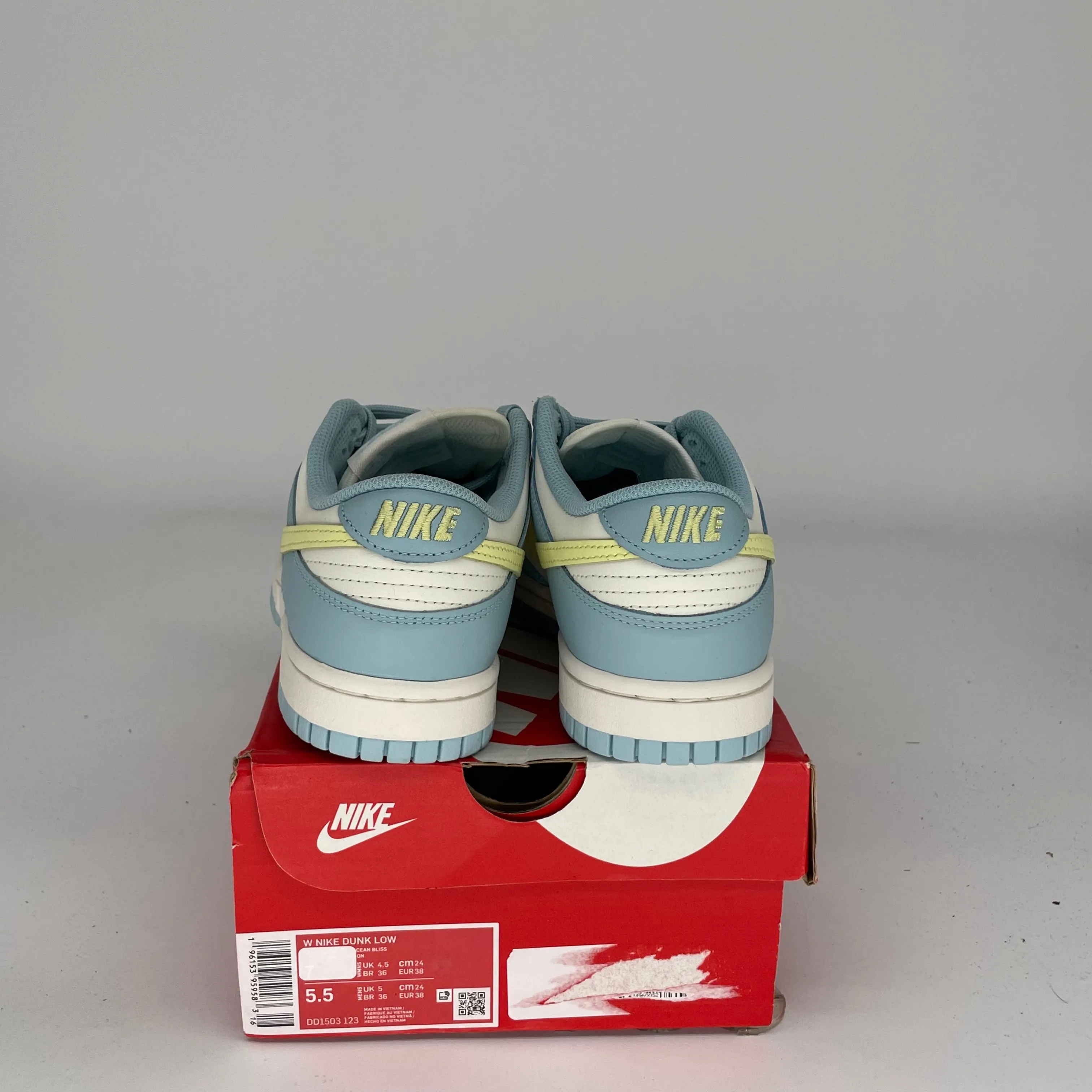 NIKE DUNK LOW OCEAN BLISS CITRON TINT GRÖSSE 5.5/7W DD1503-123
