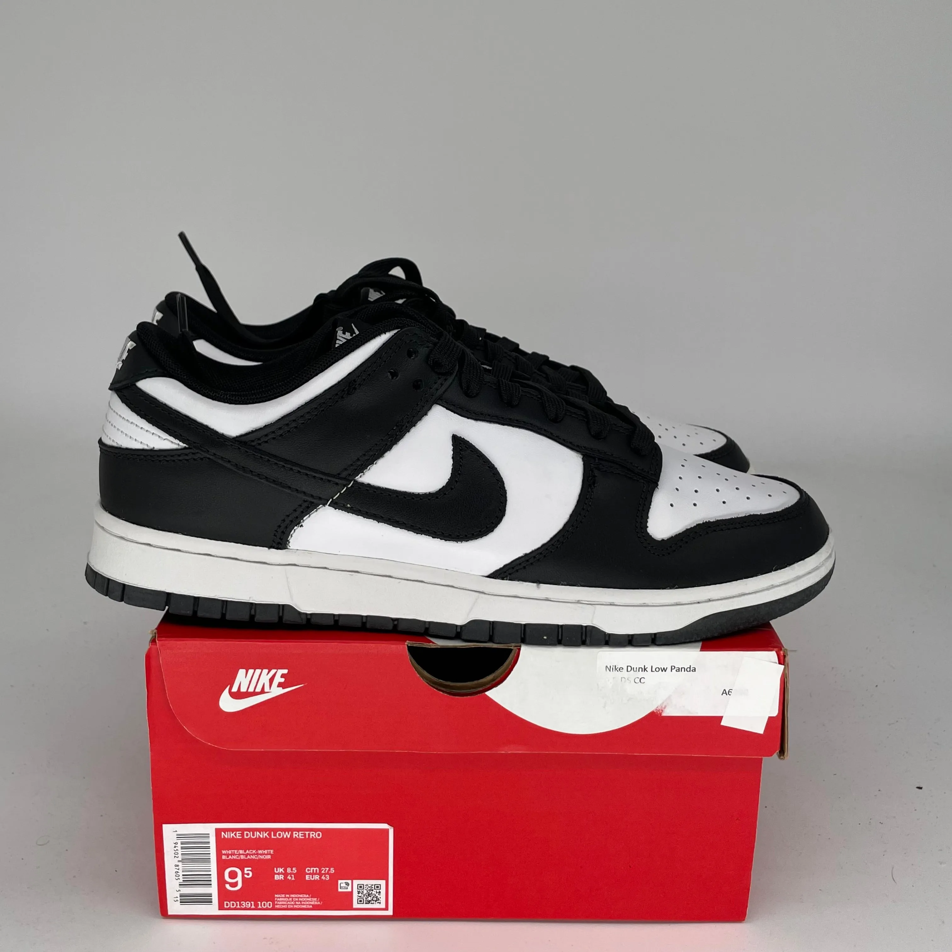 NIKE DUNK LOW PANDA GRÖSSE 9.5 DD1391-100
