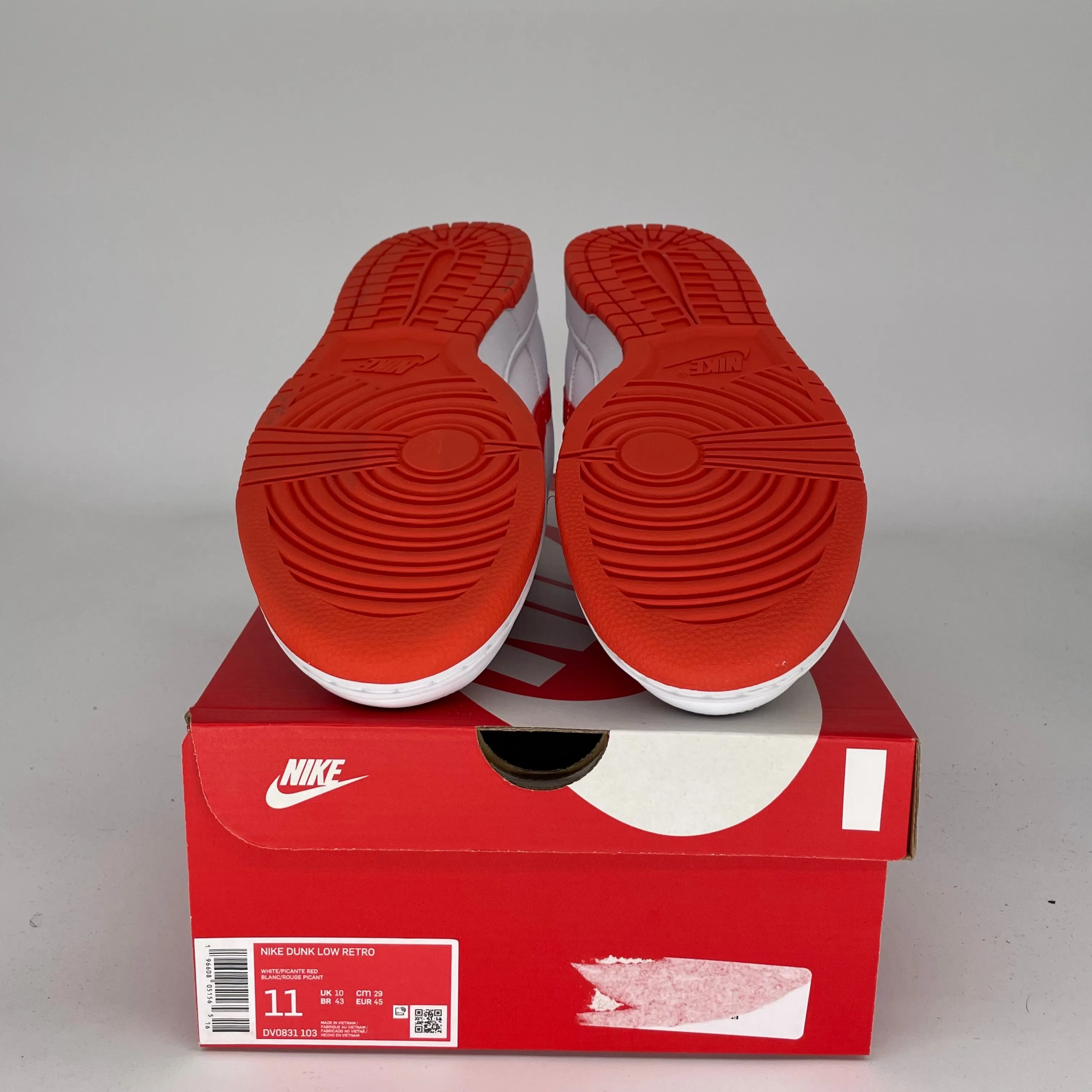 NIKE DUNK LOW WEIß PICANTE ROT GRÖßE 11 DV0831-103