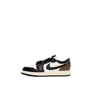 Nike Jordan 1 Retro Low OG Segel/Schwarz-Dunkle Mokka FQ5436-102 Vorschule
