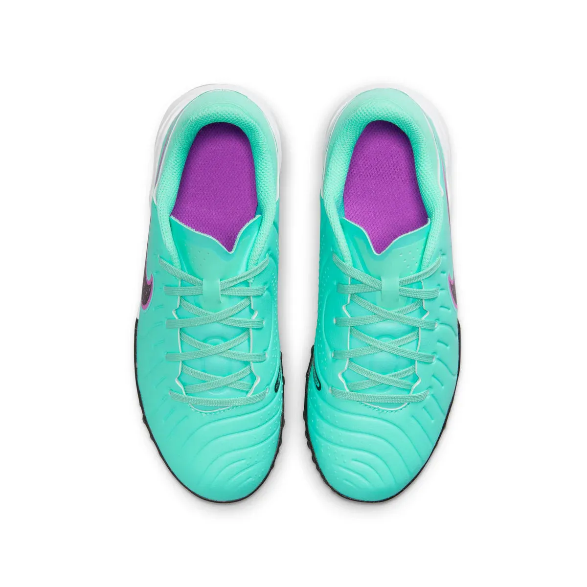 Nike Junior Tiempo Legend 10 Academy TF Fußballschuhe für Kunstrasen - Hyper Türkis/Schwarz