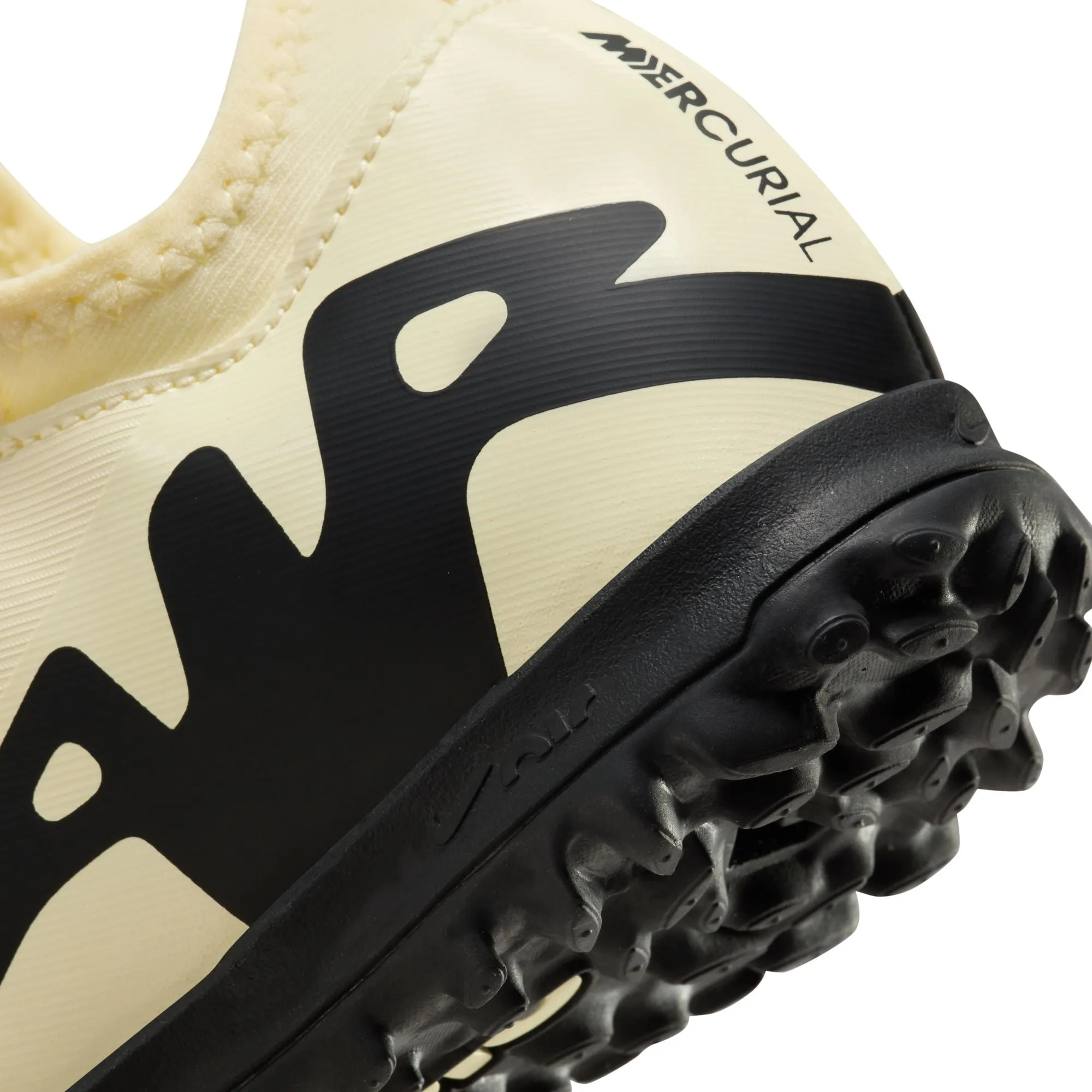 Nike Junior Zoom Vapor 15 Academy TF Fußballschuhe für Kunstrasen - Zitronenlimonade/ Schwarz