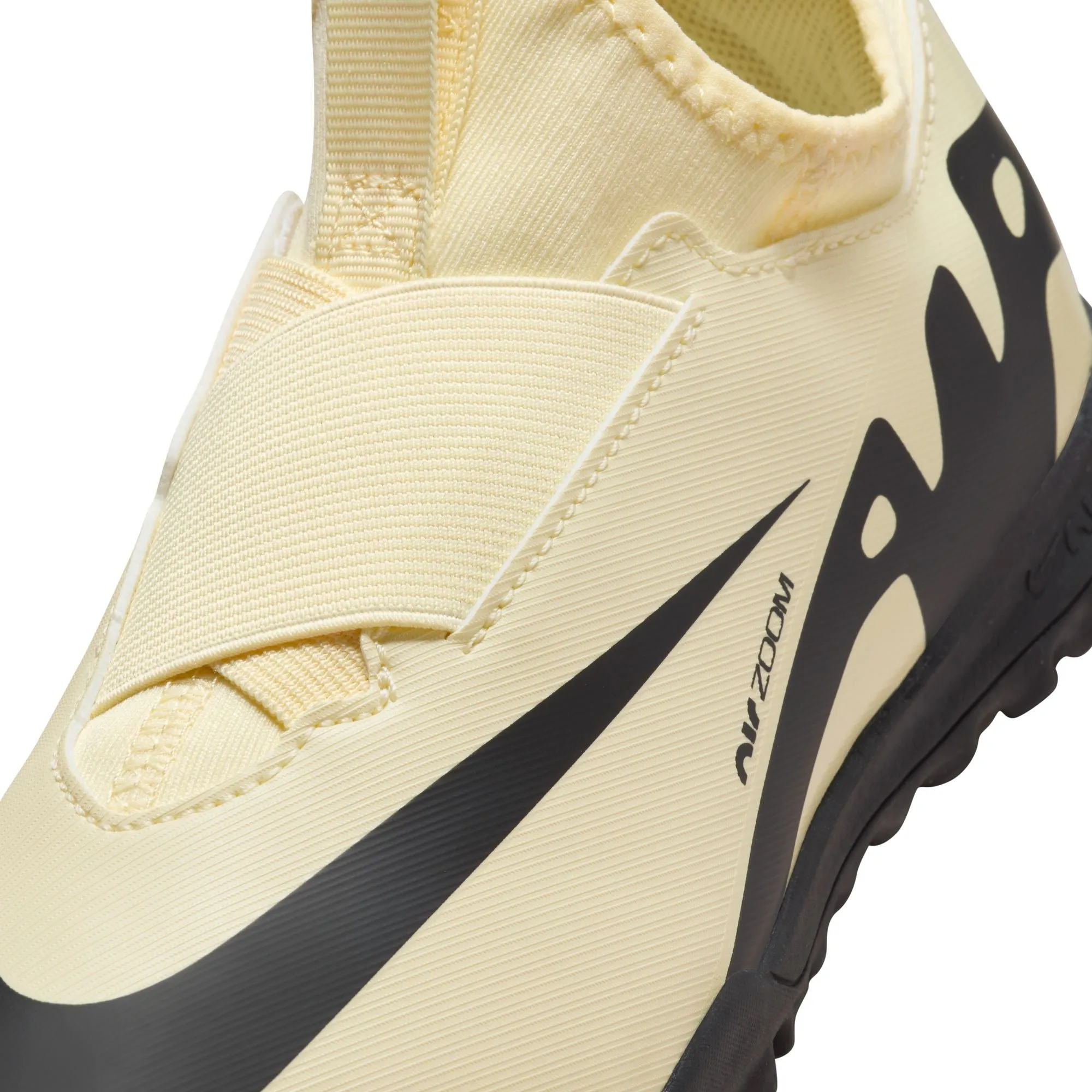 Nike Junior Zoom Vapor 15 Academy TF Fußballschuhe für Kunstrasen - Zitronenlimonade/ Schwarz