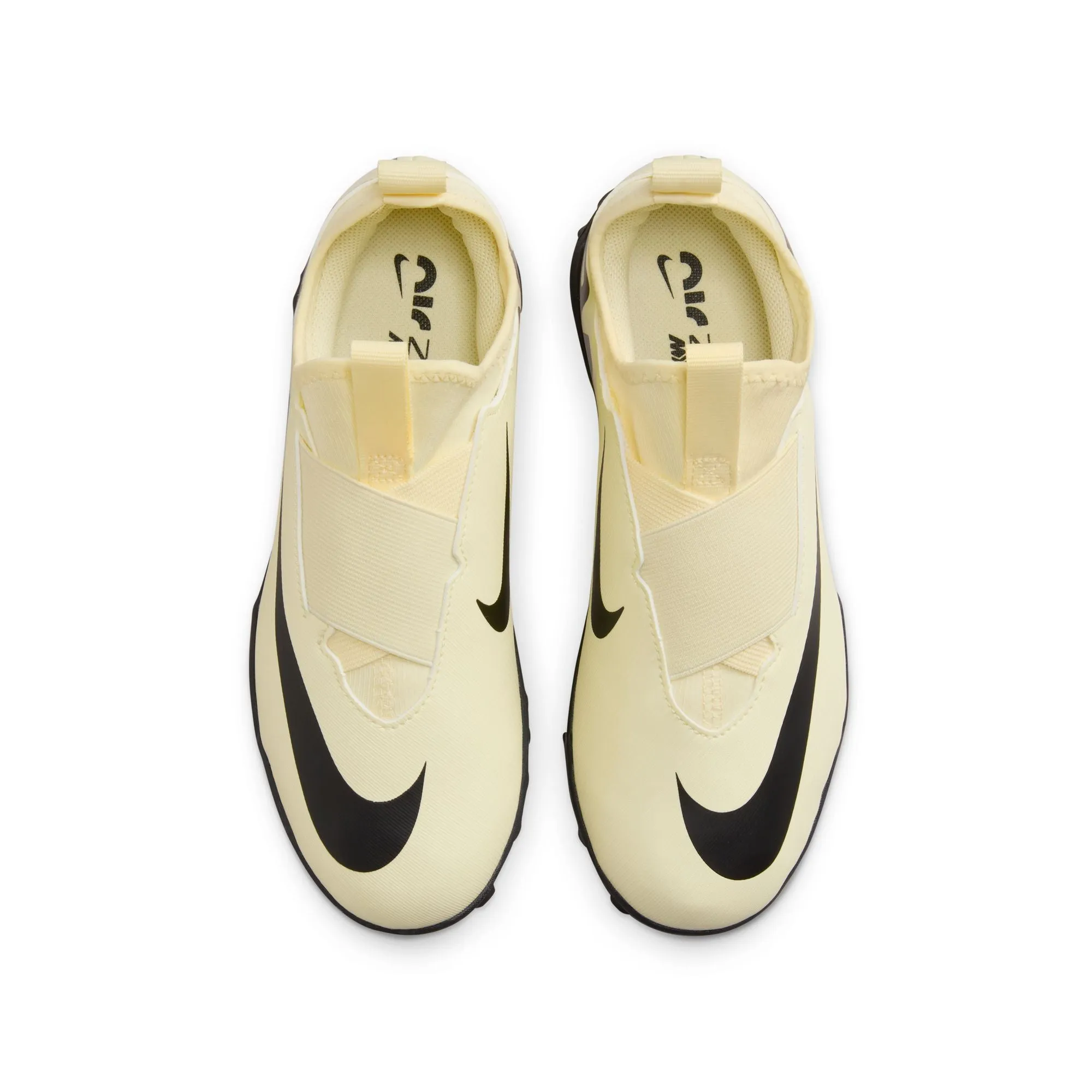 Nike Junior Zoom Vapor 15 Academy TF Fußballschuhe für Kunstrasen - Zitronenlimonade/ Schwarz