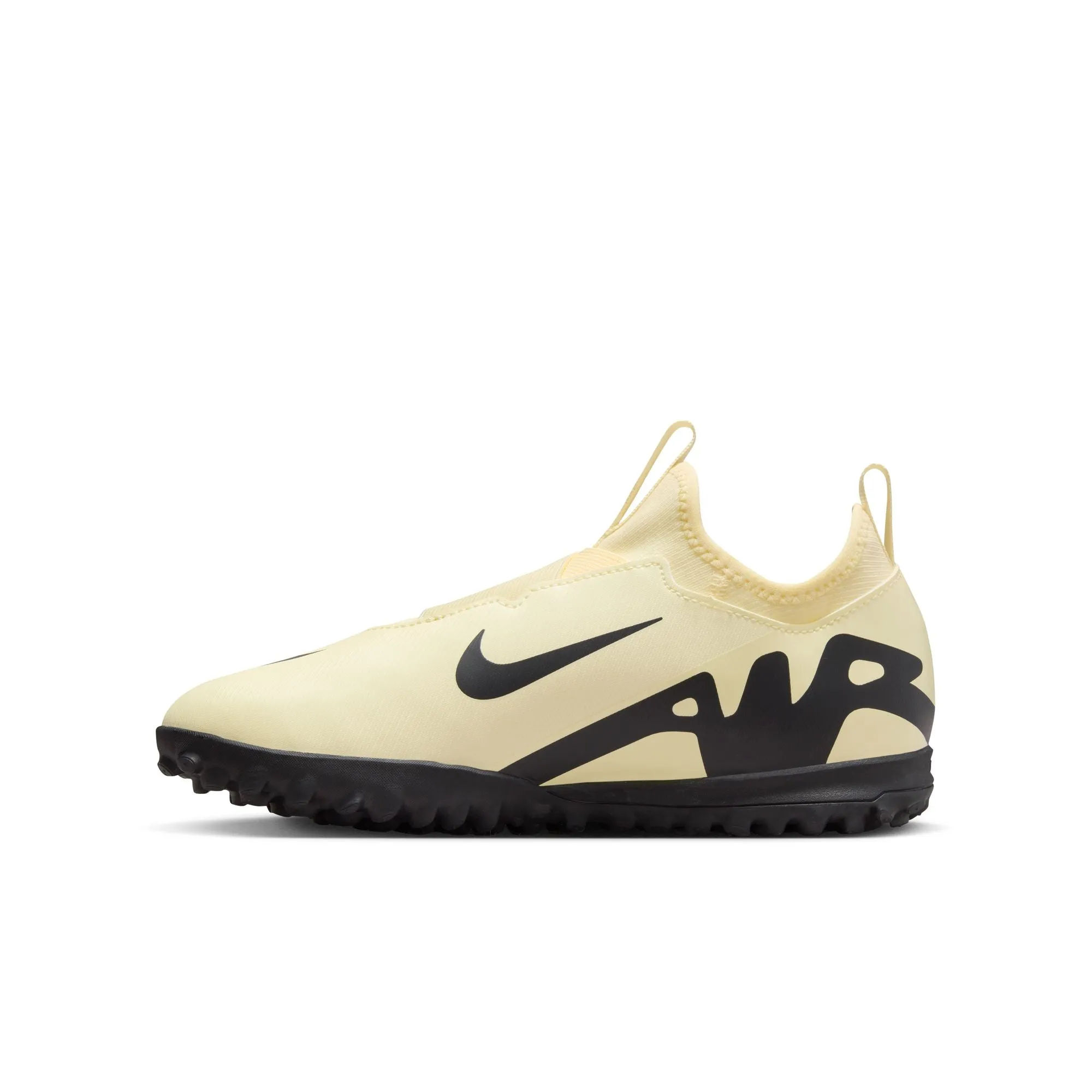 Nike Junior Zoom Vapor 15 Academy TF Fußballschuhe für Kunstrasen - Zitronenlimonade/ Schwarz