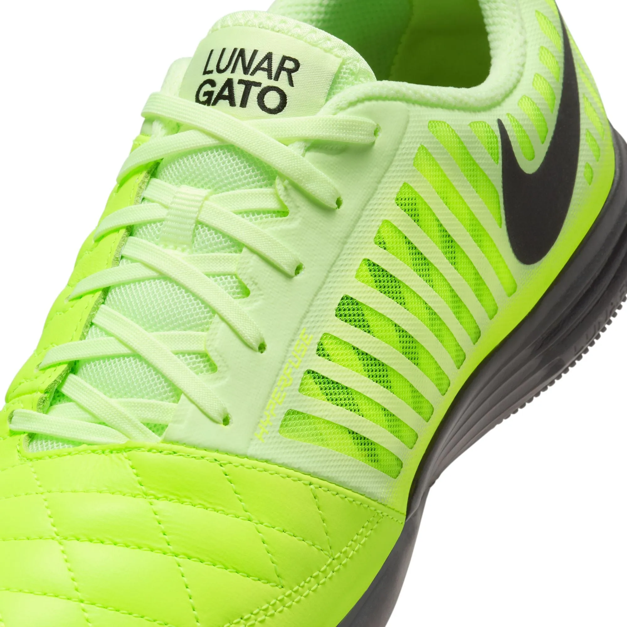 Nike Lunargato II IN Hallenfußballschuhe - Schwarz/Neongrün