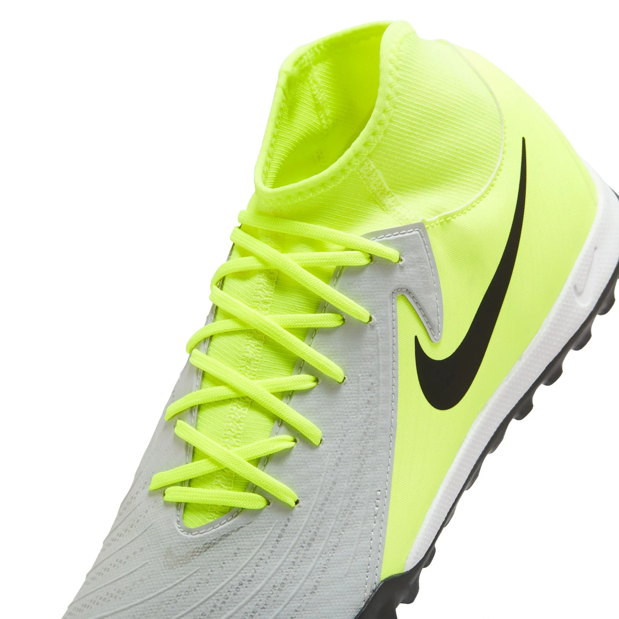 Nike Phantom Luna II Academy TF Fußballschuhe für Kunstrasen - Metall Silber/ Schwarz/ Volt