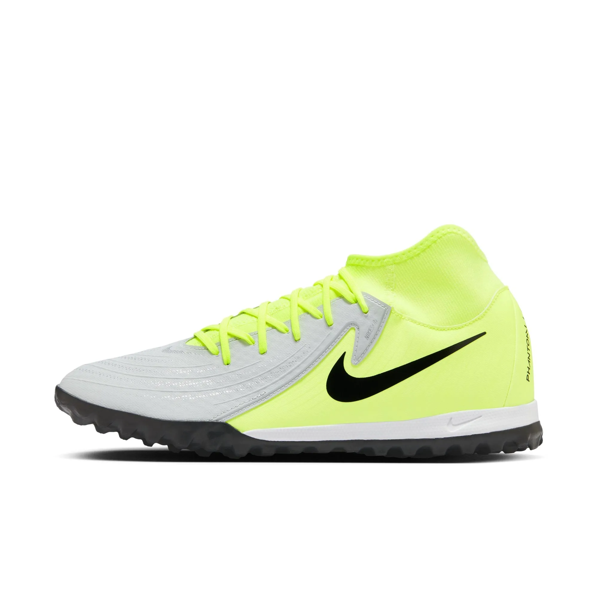 Nike Phantom Luna II Academy TF Fußballschuhe für Kunstrasen - Metall Silber/ Schwarz/ Volt