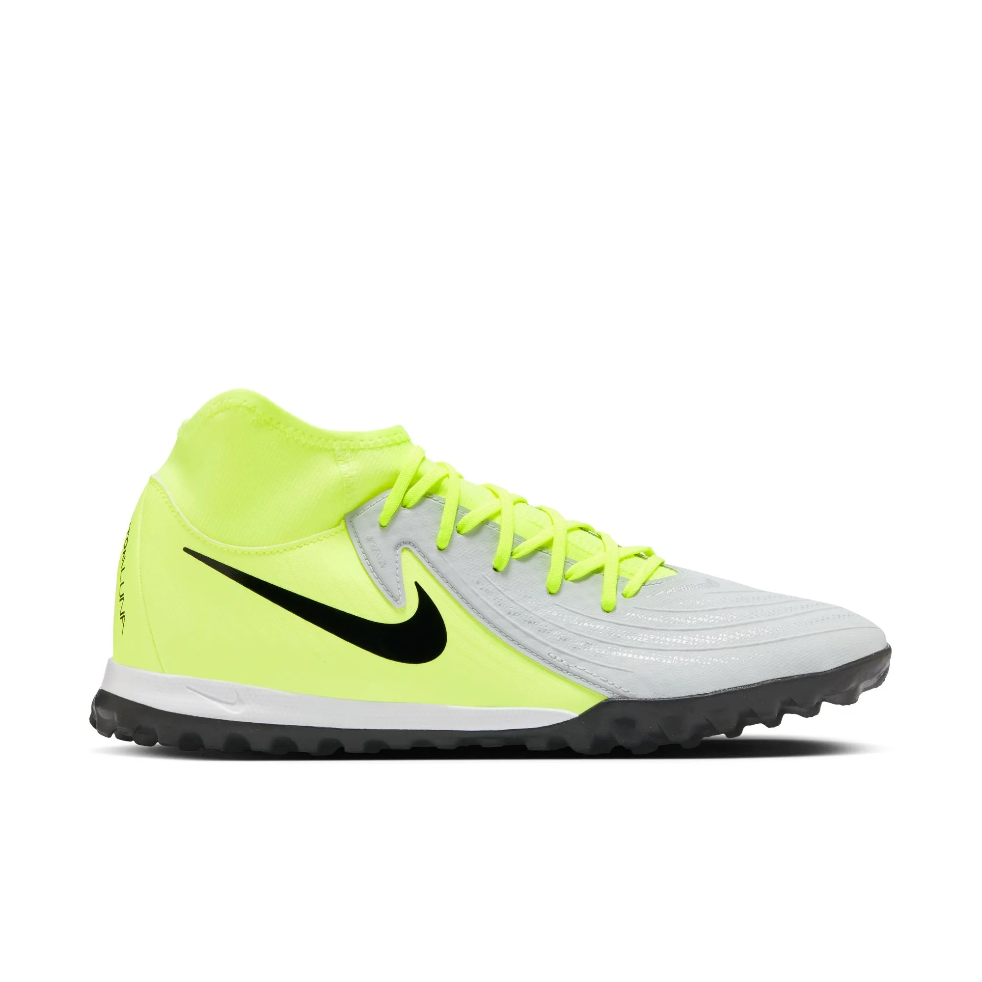Nike Phantom Luna II Academy TF Fußballschuhe für Kunstrasen - Metall Silber/ Schwarz/ Volt