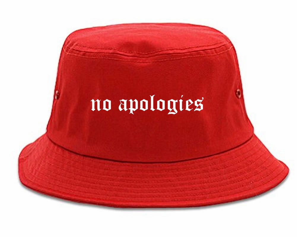 No Apologies Old English Mens Bucket Hat