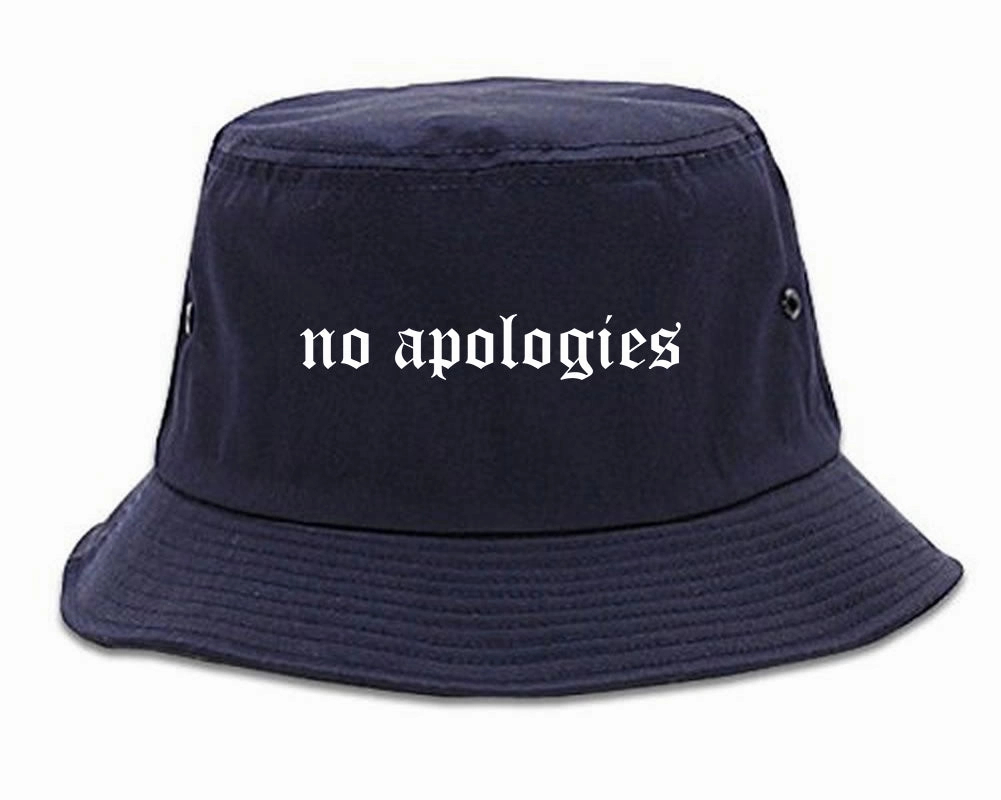 No Apologies Old English Mens Bucket Hat