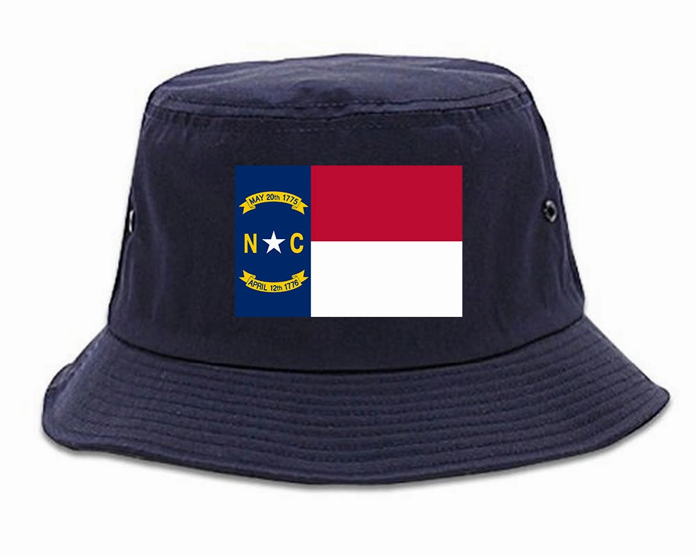 North Carolina State Flag NC Chest Mens Bucket Hat