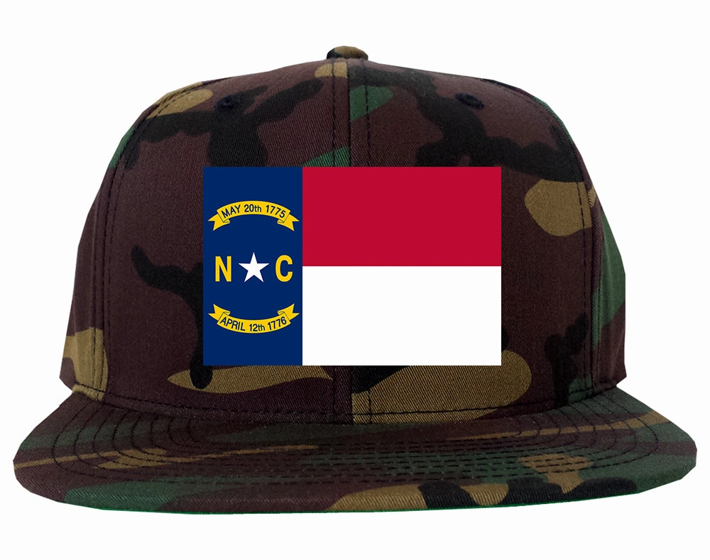 North Carolina State Flag NC Chest Mens Snapback Hat