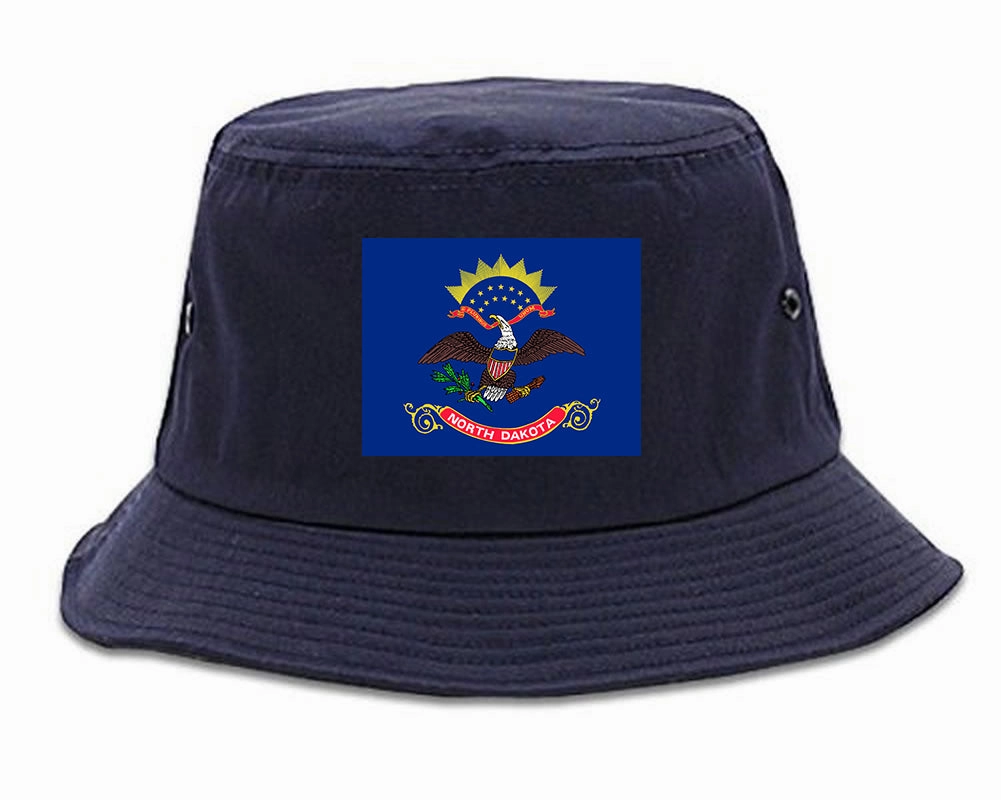 North Dakota State Flag ND Chest Mens Bucket Hat