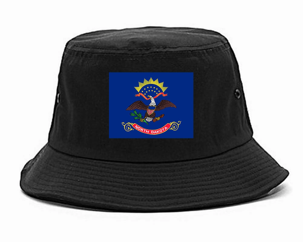 North Dakota State Flag ND Chest Mens Bucket Hat