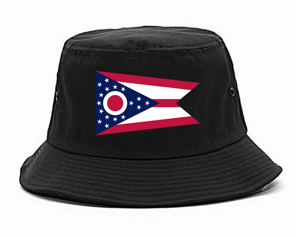 Ohio State Flag OH Chest Mens Bucket Hat