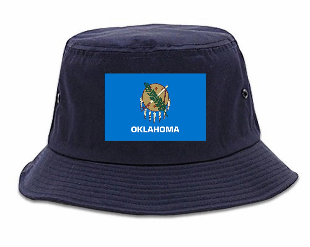 Oklahoma State Flag OK Chest Mens Bucket Hat