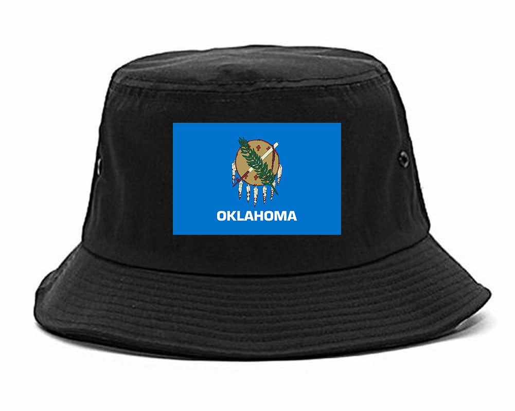 Oklahoma State Flag OK Chest Mens Bucket Hat