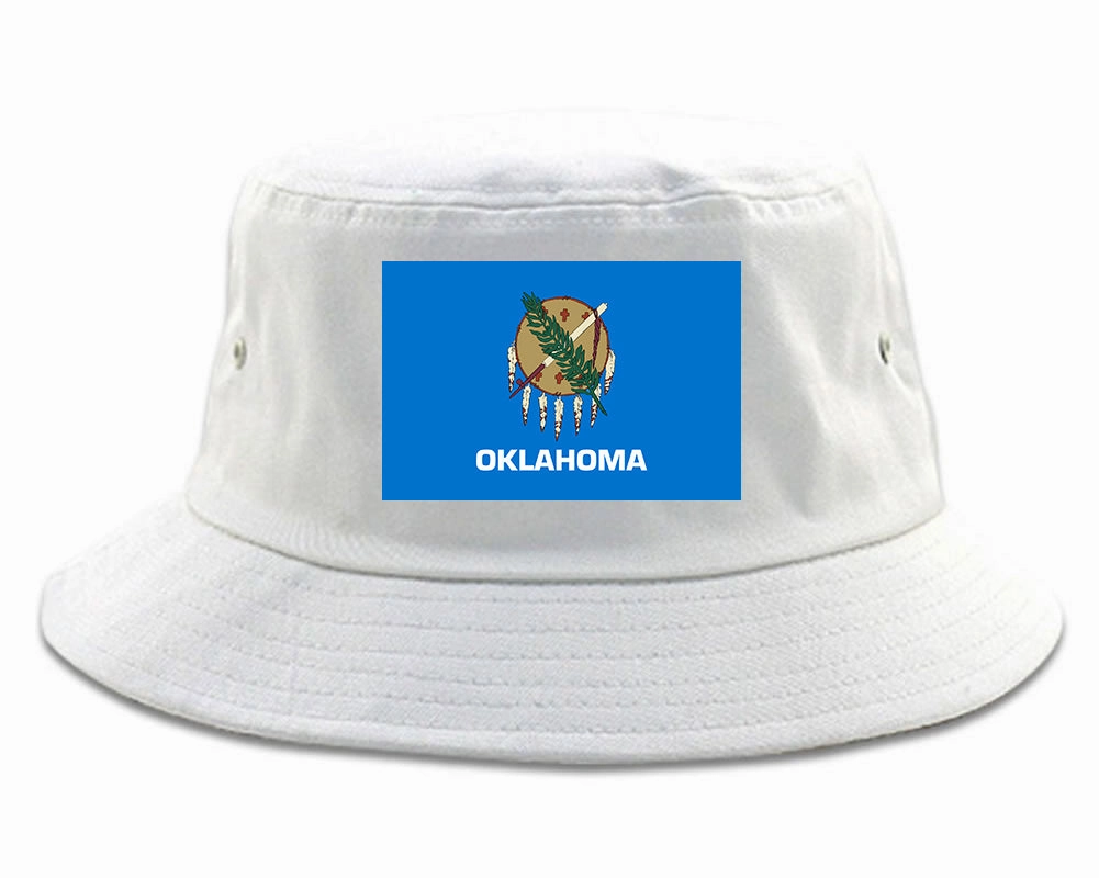 Oklahoma State Flag OK Chest Mens Bucket Hat