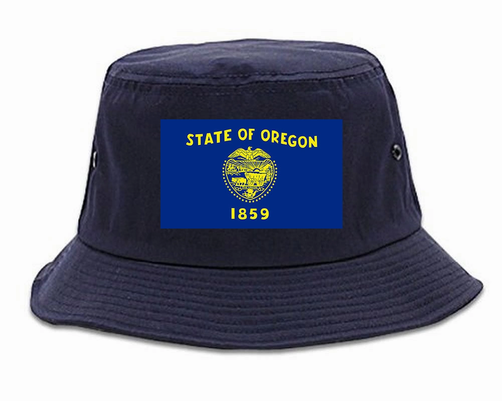 Oregon State Flag OR Chest Mens Bucket Hat